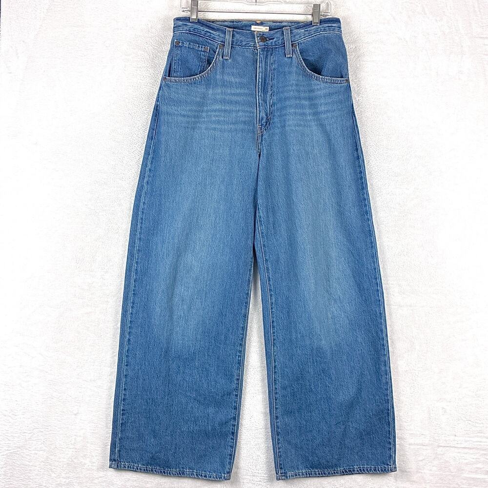 Levis Jeans Womens 30 Cinch Baggy Wide Leg Faded Whiskered Skate Festival Y2K
